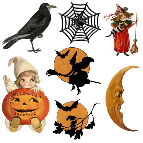 vintage halloween clipart|More.